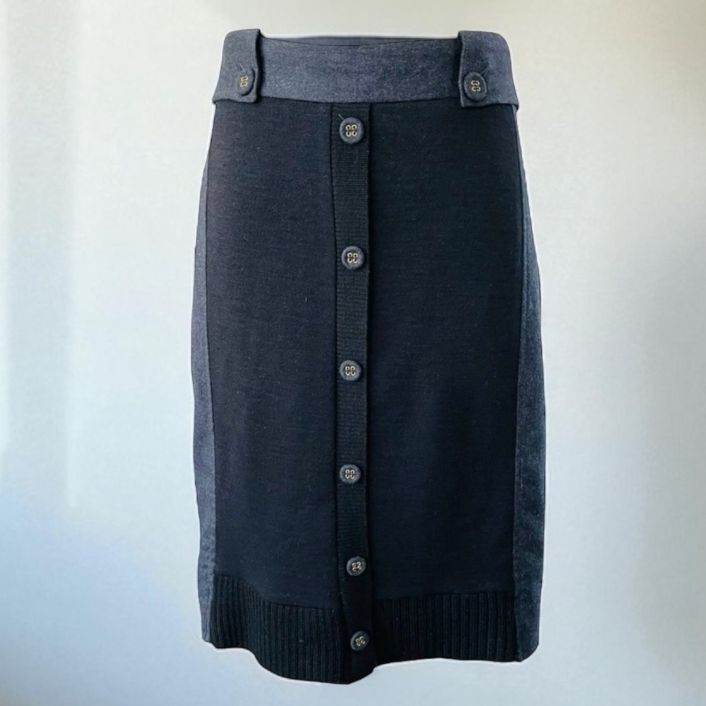 FRANKIE MORELLO MILAN SWEATER FRONT STRETCH WOOL SKIRT
